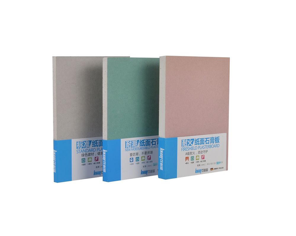 Modern Indoor Water Proof Gypsum Board 1220mm X 2440mm 9.5mm Thickness