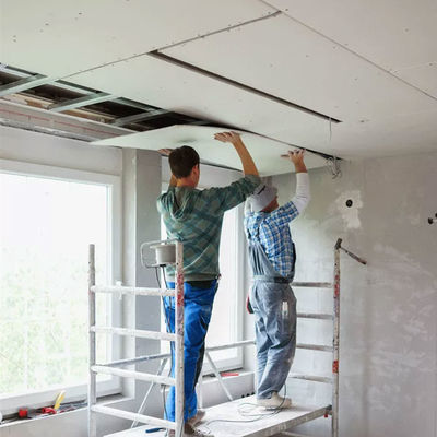 Decorative 12mm Plaster Board , Gypsum Board 4x8 For Internal Wall Partition
