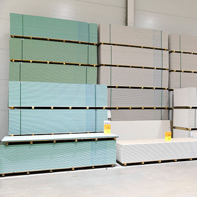 Good price Moisture Resistant Gypsum Board 9.5mm 1220×2440mm Lightweight Drywall Sheet for Indoor Walls online