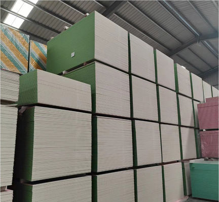 4 X 8ft Waterproof Drywall Green Board , 12.5 Mm Plasterboard Tapered Edge For Ceiling