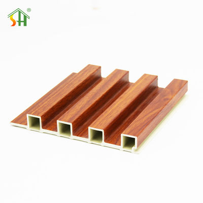 Factory Indoor Decor Wood Plastic Composite Pvc Coating Cladding Fluted ...