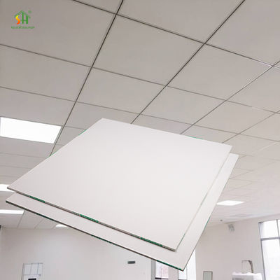 Good price 600x600mm 7mm Moisture-Proof PVC Gypsum Ceiling Board and Gypsum Ceiling Tiles for Fireproof and Soundproof Applications online