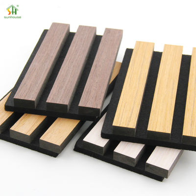 Good price Sunhouse Modern Design Akupanel Wooden Slat Acoustic Panels with Customized Color and Polyester Fiber Material for Total Project Solutions online